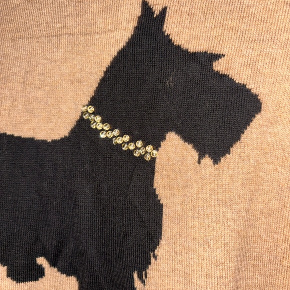 LOFT Camel Sweater with Black Dog Motif - Picture 4 of 7